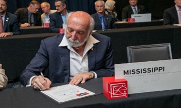 Dr. Dennis D. Truax, P.E. signing the Mutual Recognition Agreement between the US (NCEES) and the UK Engineering Council